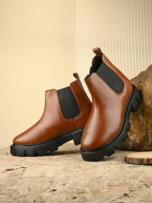 Leather Chelsea Platform Chelsea Boots Mens Thick Sole Chelsea