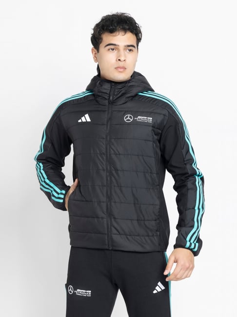 Adidas Black Regular Fit Striped Sports Jacket-picture-35