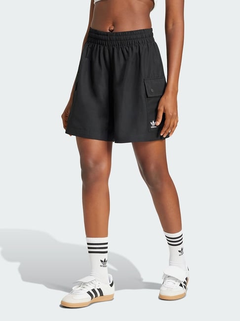 Adidas Originals Black Loose Fit Sports Shorts