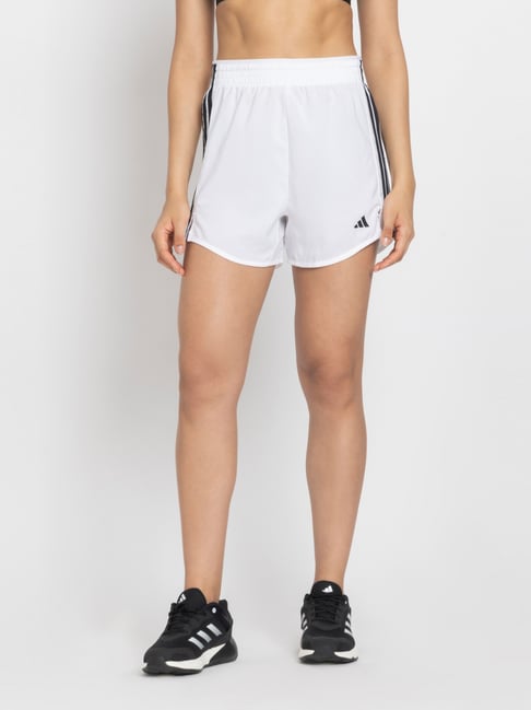 Adidas White Regular Fit Sports Shorts
