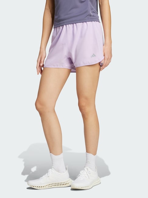 Adidas Purple Regular Fit Sports Shorts