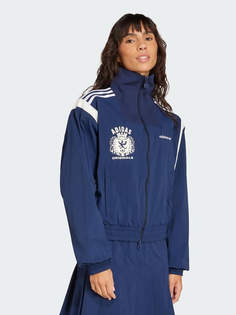 Adidas Originals Blue Regular Fit Printed Sports Jacket-picture-37