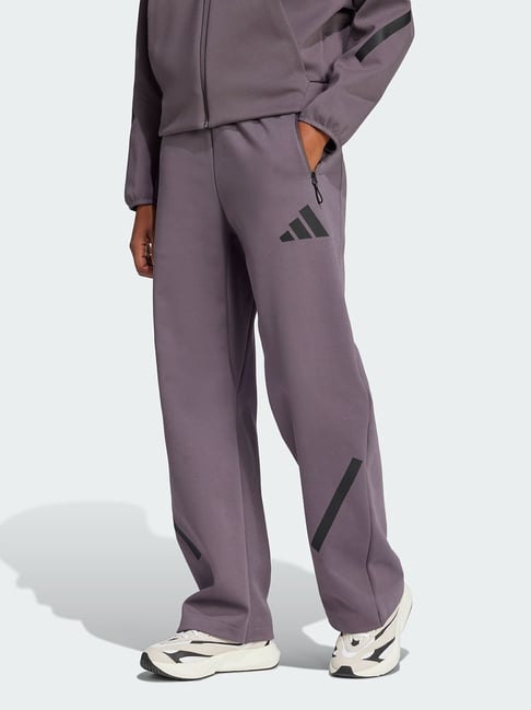 Adidas Grey Loose Fit Sports Trackpants