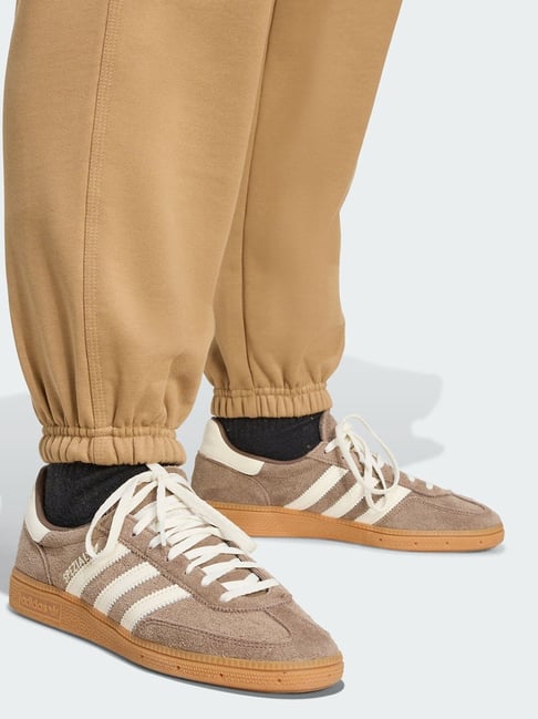 Adidas Originals Brown Cotton Loose Fit Sports Trackpants