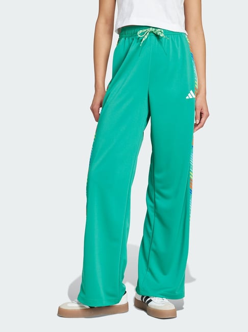 Adidas Green Loose Fit Sports Trackpants-image-22