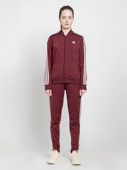 Buy ADIDAS Burgundy W 3S TR TS Tracksuit Online Tata CLiQ Luxury