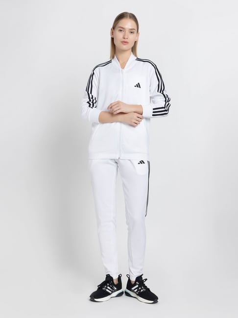 Adidas White 3S Plain TS W Tracksuit