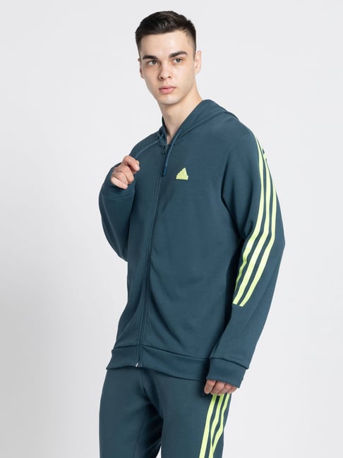 Buy ADIDAS Turquoise M FI 3S FZ Hoodie Online Tata CLiQ Luxury