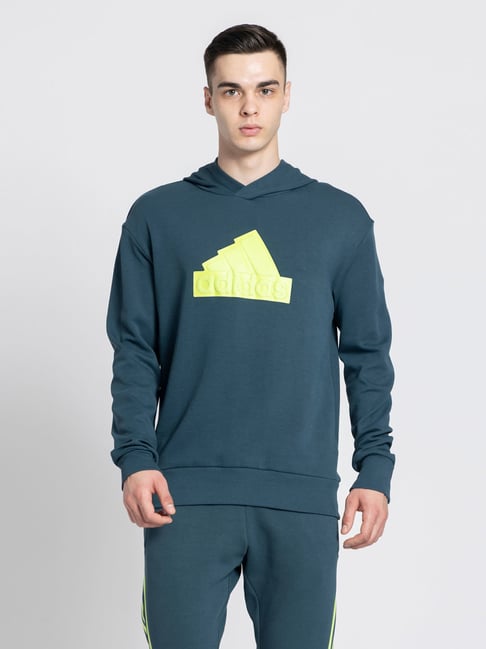 Adidas Turquoise M FI BOS HD Hoodie-image-6