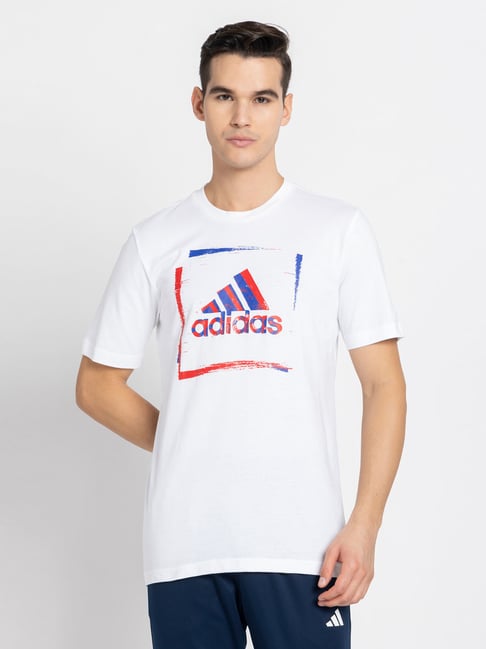 Adidas White ADI BRND T T-Shirt-image-24