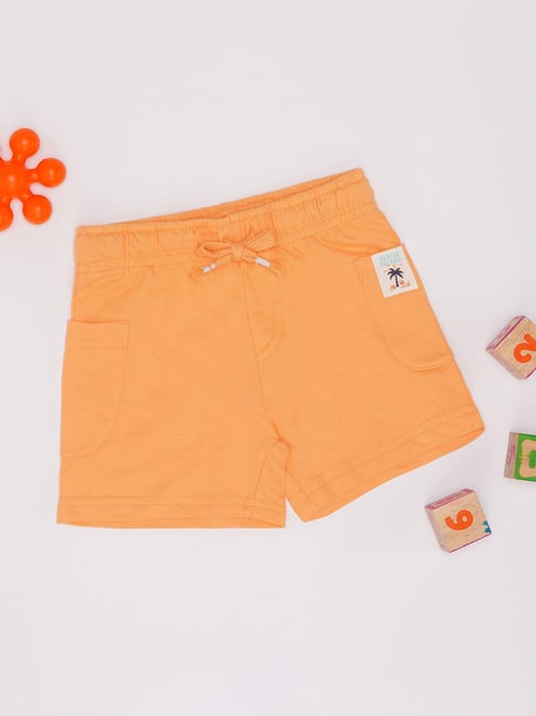 Pantaloons Baby Boys Orange Cotton Shorts