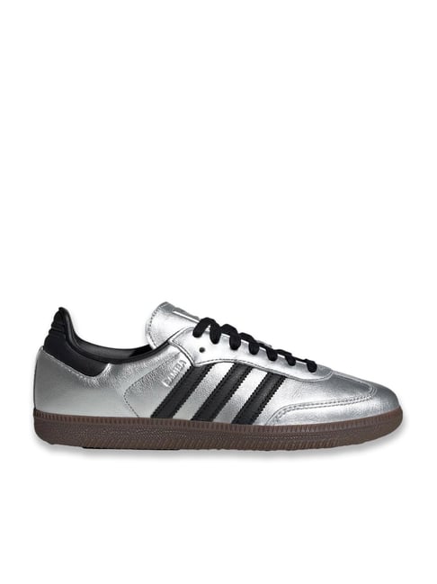 Adidas Originals Women's SAMBA OG W Silver Sneakers