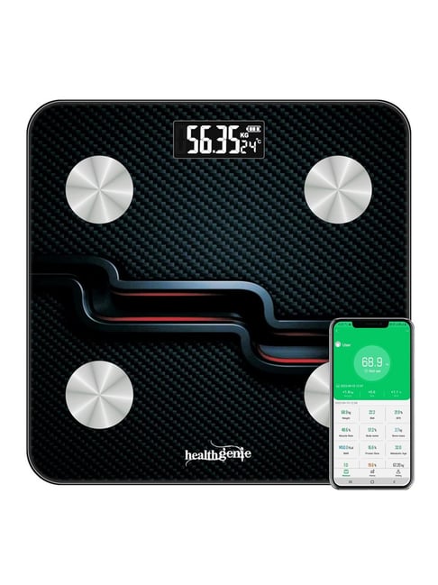 Healthgenie Smart Bluetooth Weight Machine for Body Weight with 18 Body  Composition