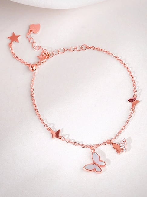 Buy GIVA 925 Sterling Silver Rose Gold Bracelet for Women Online