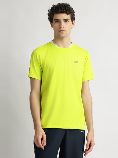 Reebok Green Regular Fit Sports T-Shirt