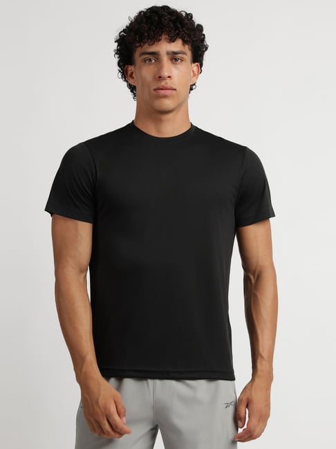 Reebok Black Regular Fit Sports T-Shirt-picture-22