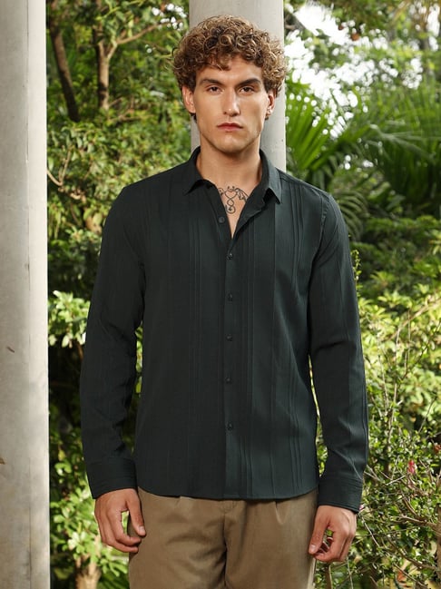 Campus Sutra Sacramento Green Multitrack-Tactile Shirt-picture-41