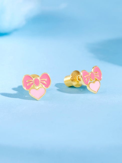 GIVA 925 Silver Golden Pookie Love Kids Studs-picture-31