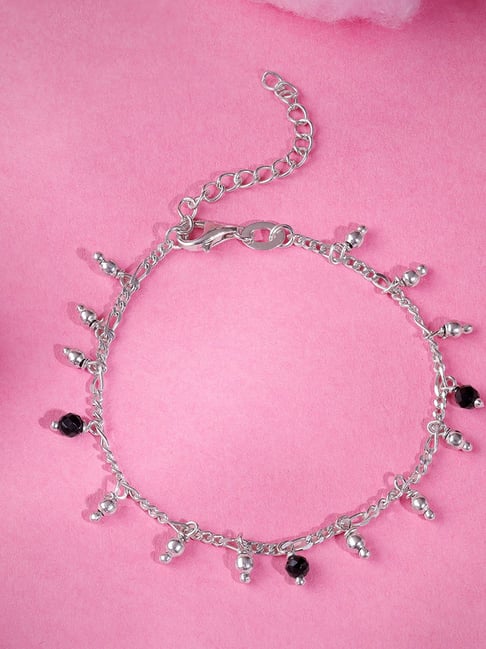 GIVA 925 Sterling Silver Sparkling Dua Kids Single Anklet