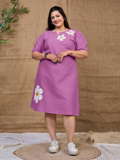 a line dresses for curvy figures Plus Size Flutter Sleeve A-Line Dress | Superfit Hero | Plus Size Casual Dress with Pockets | Plus Size Summer Dress front detail that beautifully defines the silhouette Plus Size A-Line Dress Knee-Length