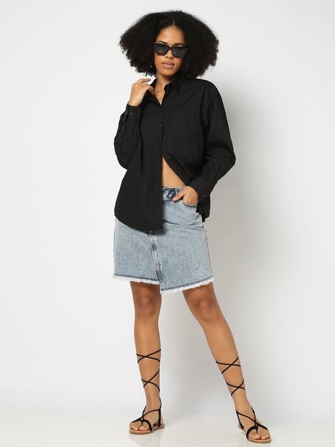 Gap Black Cotton Solid Long Sleeves Relaxed Fit Shirt-picture-32