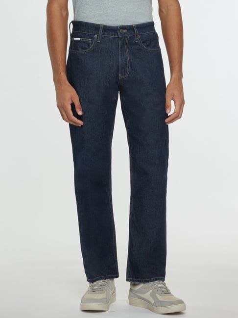 Guess Jeans G16 Blue Mid Rise Straight Fit Denim Jeans