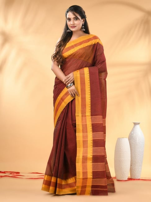 Charukriti Maroon Embellished Saree-picture-41