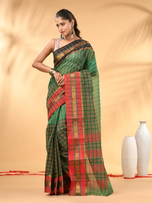Charukriti Green Embellished Saree-picture-28
