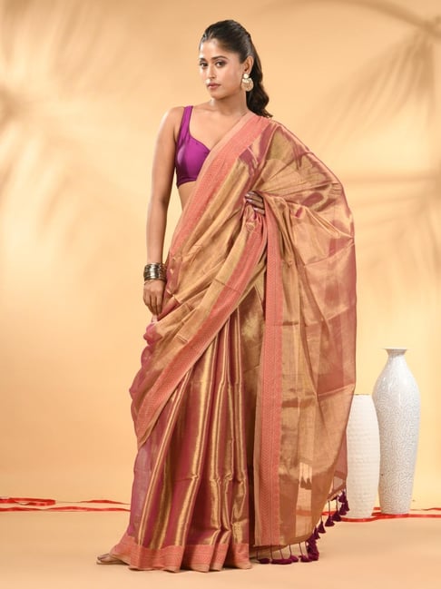 Charukriti Pink Embellished Saree-picture-22