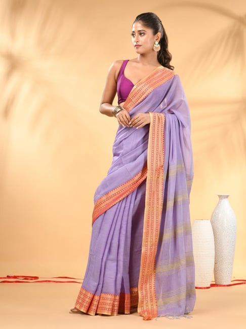 Charukriti Purple Embellished Saree-picture-22