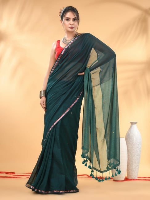 Charukriti Green Embellished Saree-picture-20