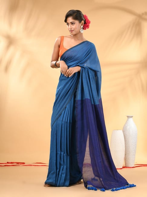 Charukriti Blue Embellished Saree-picture-25