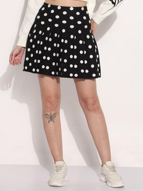 SHOWOFFFF Black Polka Dots Skirt-picture-47