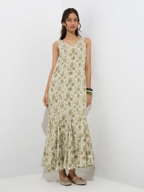 Bombay Paisley by Westside Sage Printed Cotton Drop-Waist Dress-picture-43