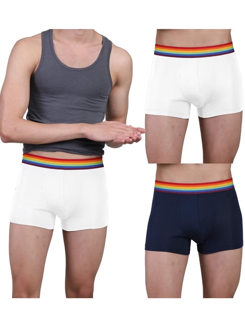 Freecultr Multi Color Modal Regular Fit Solid Trunks (Pack of 3)-picture-26