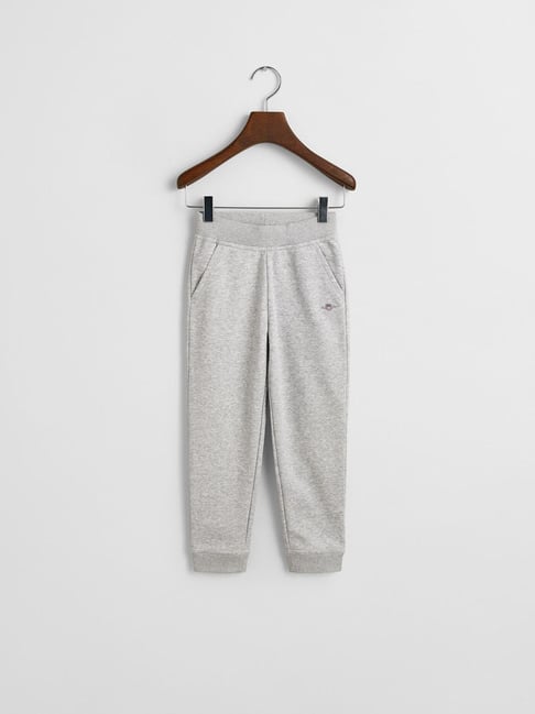 Gant Boys Grey Blended Solid Sweatpants-picture-38