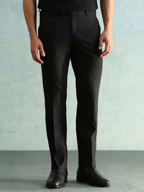Arrow Men's Solid Tailored Fit Formal Trouser