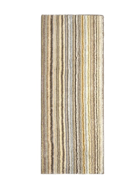 Saral Home Brown Polyester Stripes Antiskid Modern Design Runner-picture-24