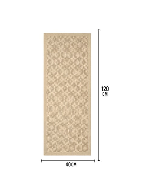 Saral Home Beige Jute & Cotton Anti-Slip Runner