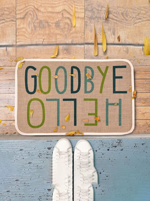 Saral Home Green Jute Floral Anti-Skid Doormats - Set of 3-picture-26