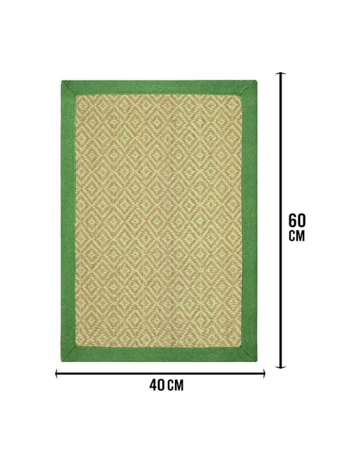 Saral Home Green Jute & Cotton Anti-Slip Doormat-picture-24