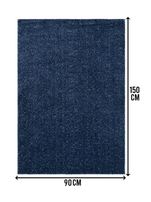 Saral Home Blue Polyester Antiskid Backing Modern Design Floor Carpet-picture-29
