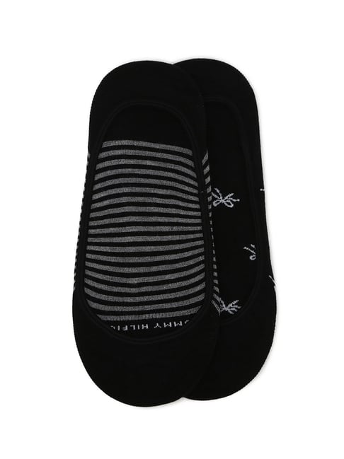Tommy Hilfiger Striped Black Cotton Socks, Pack of 2-picture-25