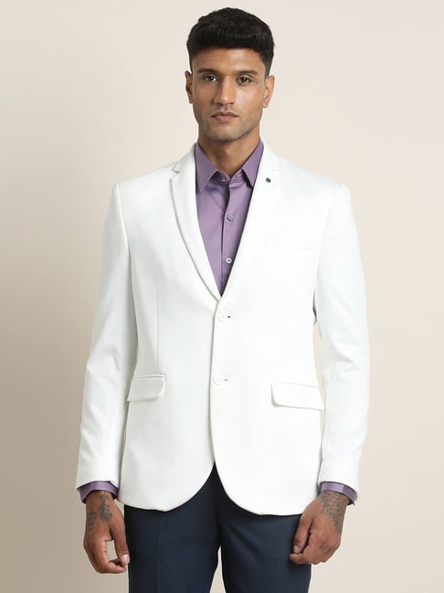 Turtle White Relaxed Fit Blazer-picture-29