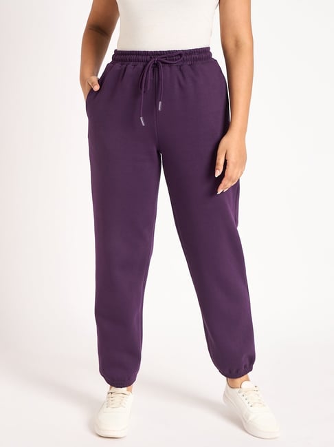FEMMELLA Purple Regular Fit Solid Joggers-picture-46