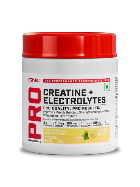 GNC Creatine+ Electrolytes Boosts Muscle Growth, Hydration, Energy & Recovery - 250g Lemon