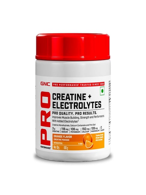 GNC Creatine+ Electrolytes Boosts Muscle Growth, Hydration, Energy & Recovery - 400g Orange