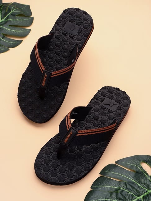 Sparx Men's Black Flip Flops