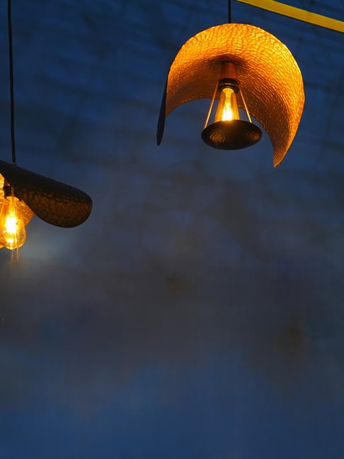 Kridha Living Black Iron Arc de Triomphe Pendant Ceiling Light - Set of 3