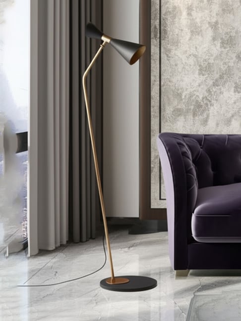 Kridha Living Black Iron Dalfern Floor Lamp